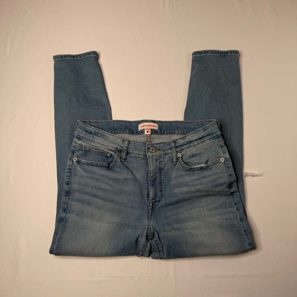 Lucky Brand Ava Super Skinny Distressed Light Wash Jeans